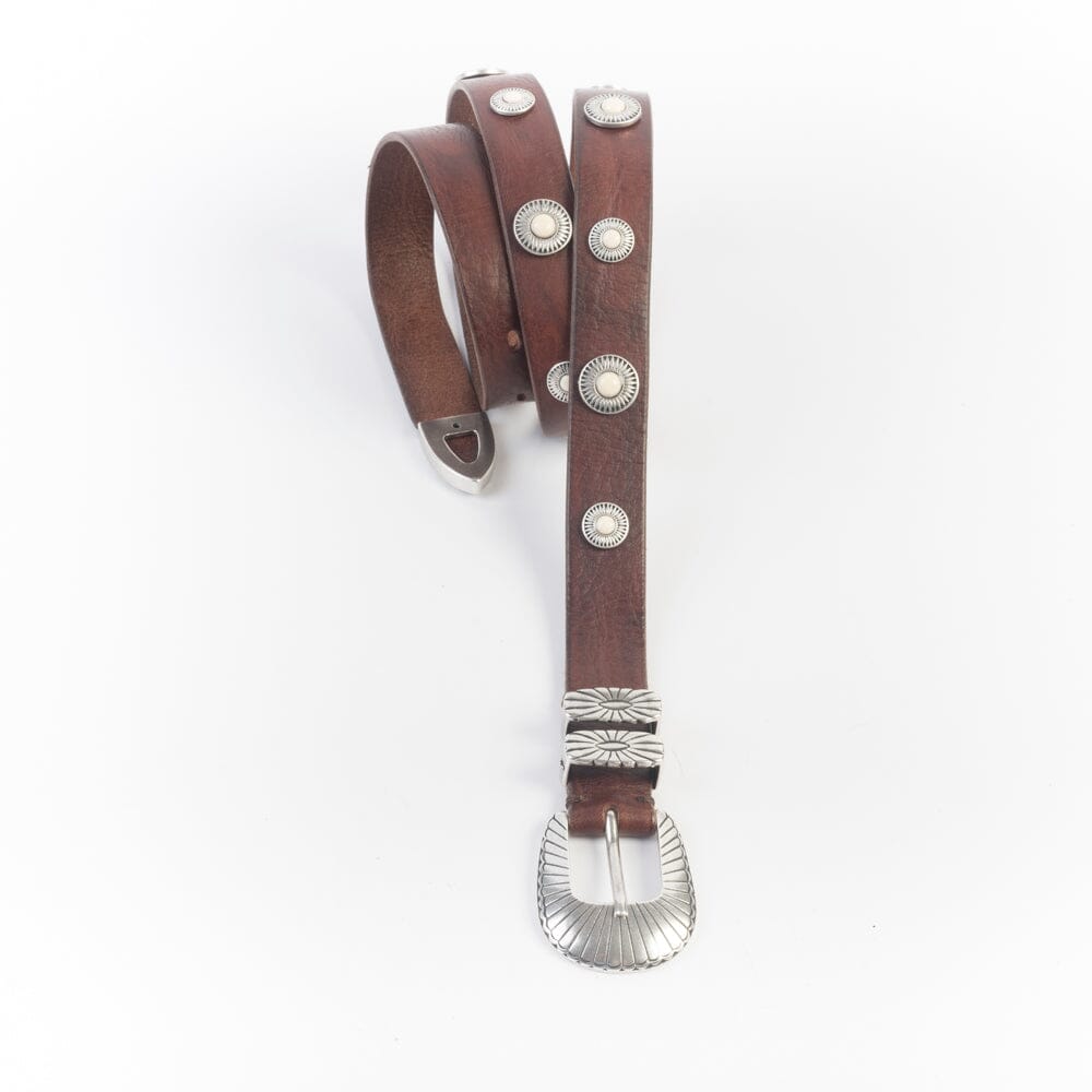 PUNTO VITA - Cintura PV2412 - Marrone - Perla Bianco Accessori Donna PUNTO VITA