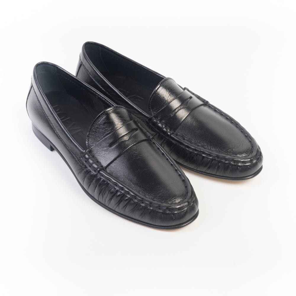 POEVE - Mocassino - DO27 - Vitello Nero Scarpe Donna POESIE VENEZIANE