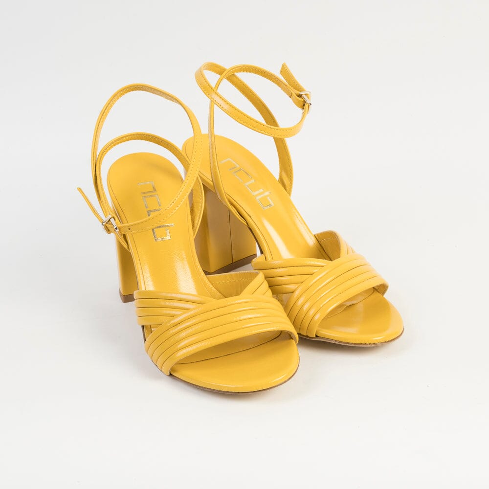 NCUB - Sandali con Tacco - FENTY92 - Pelle Giallo Scarpe Donna NCUB