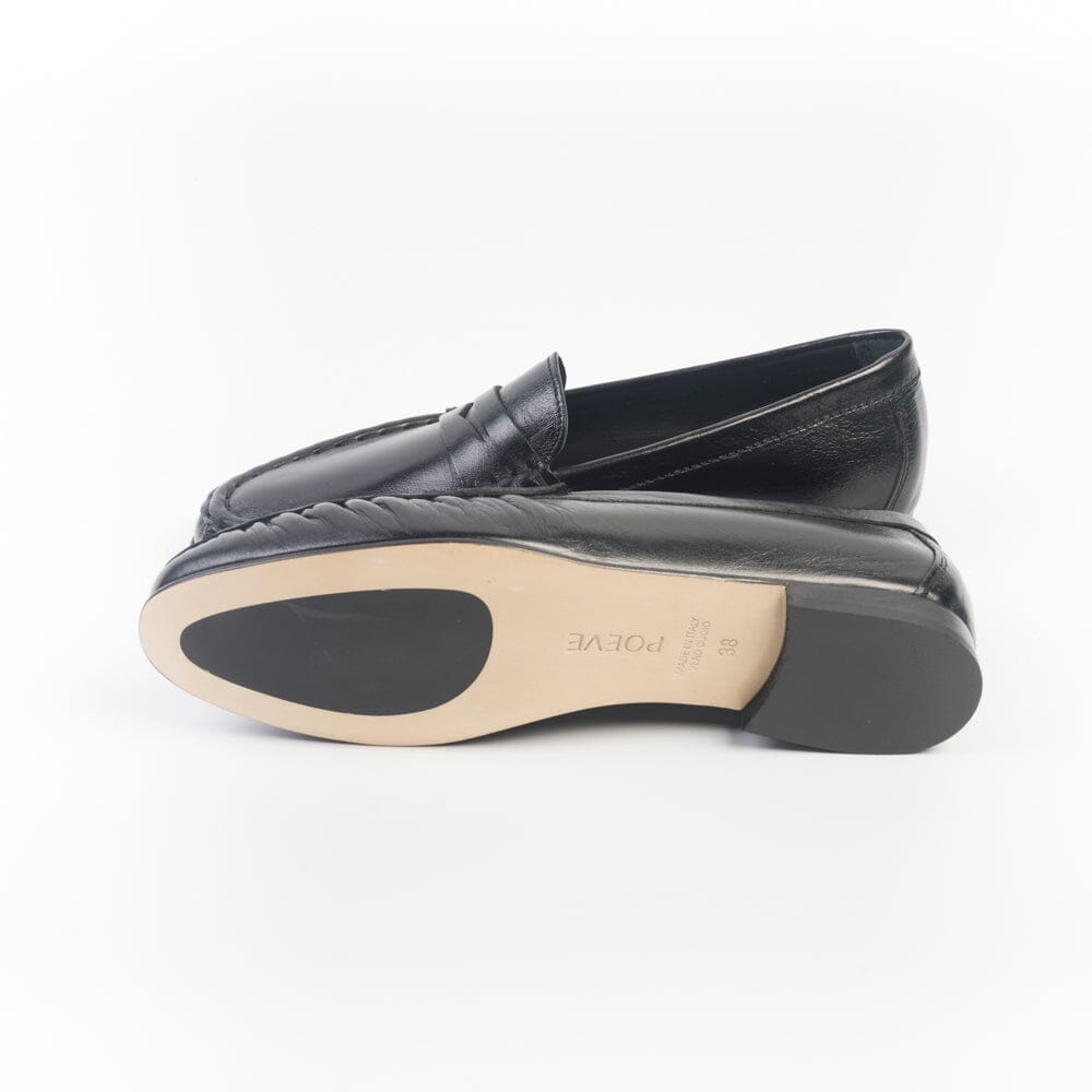 POEVE - Mocassino - DO27 - Vitello Nero Scarpe Donna POESIE VENEZIANE