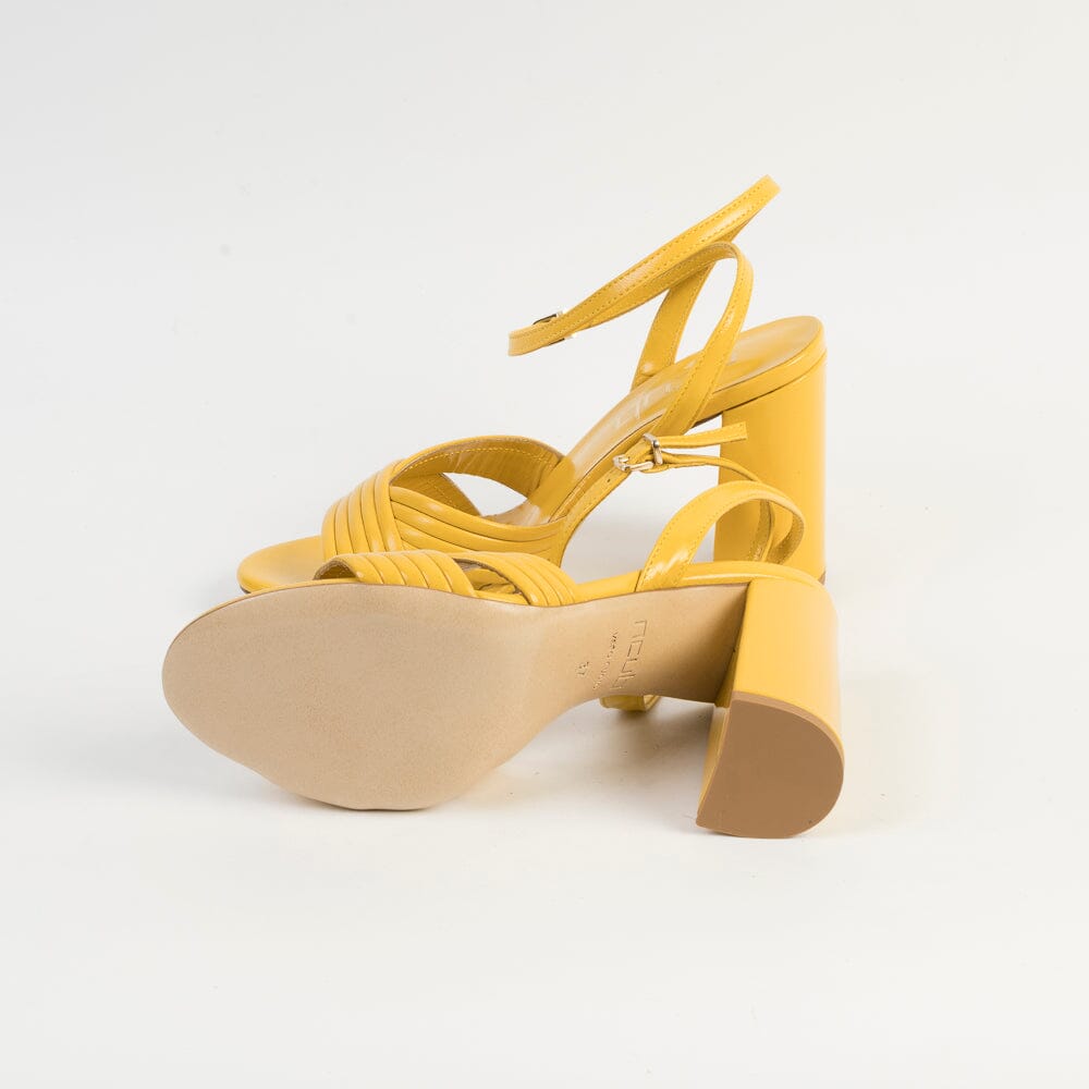 NCUB - Sandali con Tacco - FENTY92 - Pelle Giallo Scarpe Donna NCUB