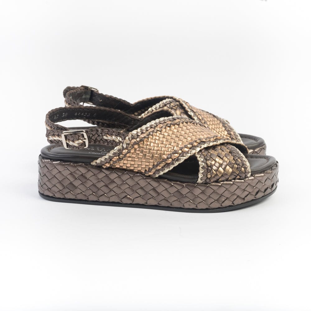 PONS QUINTANA - Sandali Zeppa - Forli 10732 - Marrone Bronzo Scarpe Donna PONS QUINTANA