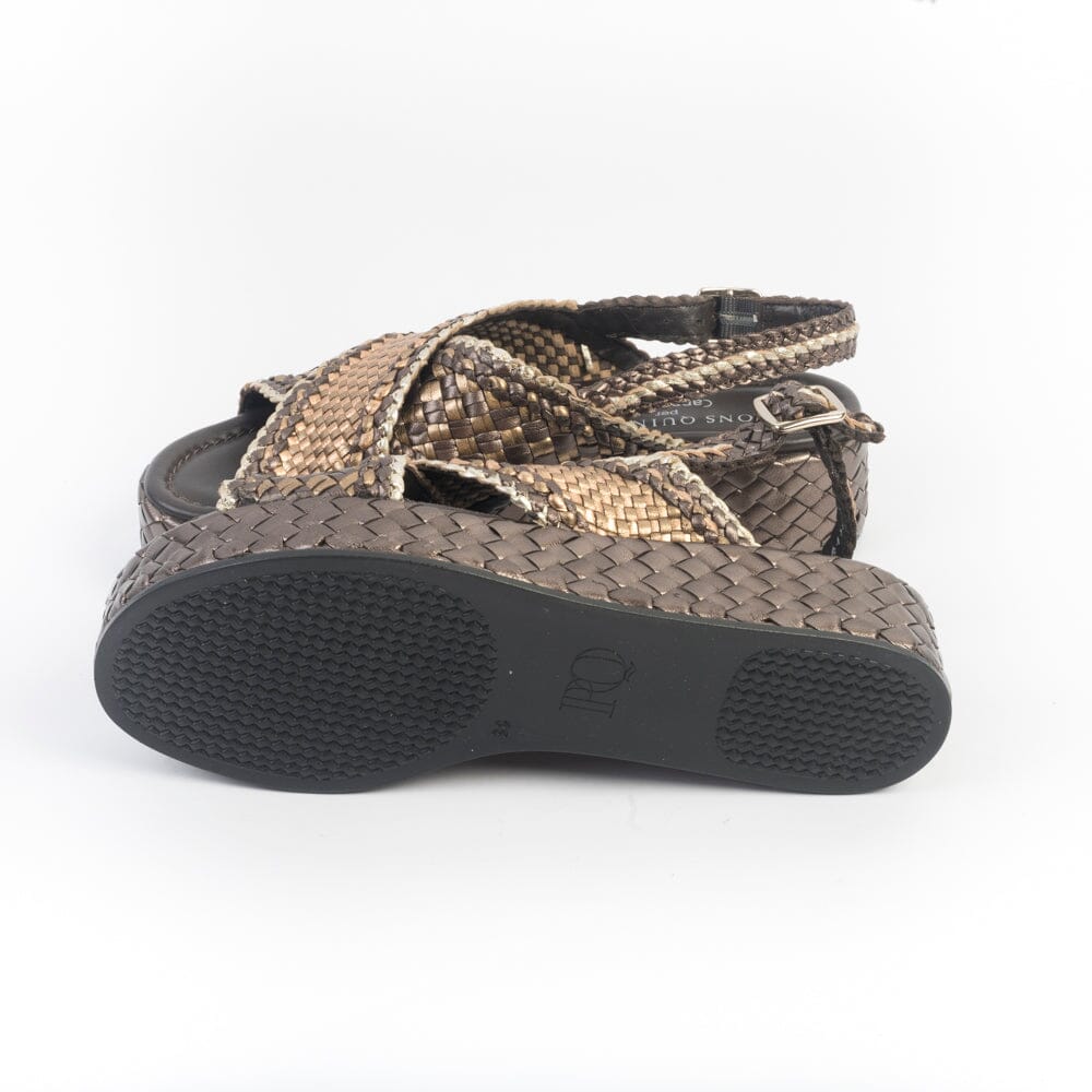 PONS QUINTANA - Sandali Zeppa - Forli 10732 - Marrone Bronzo Scarpe Donna PONS QUINTANA