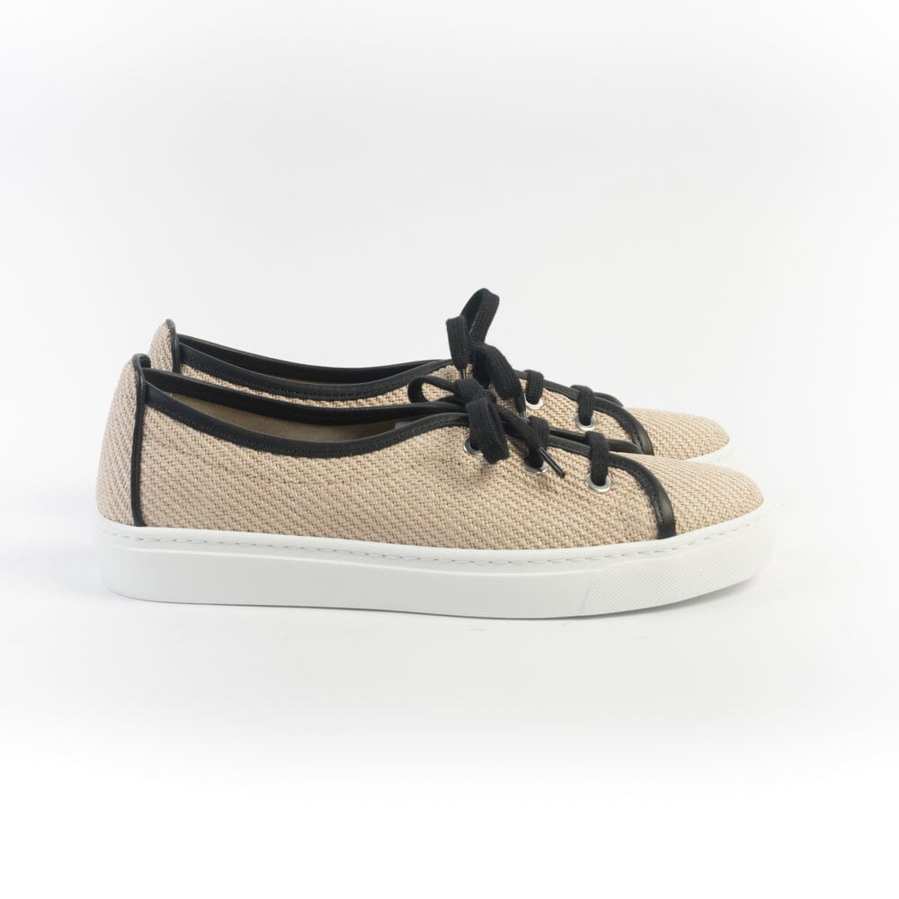 HENDERSON - Sneakers - CANDY - Raffia Beige Nero Scarpe Donna HENDERSON - Collezione Donna