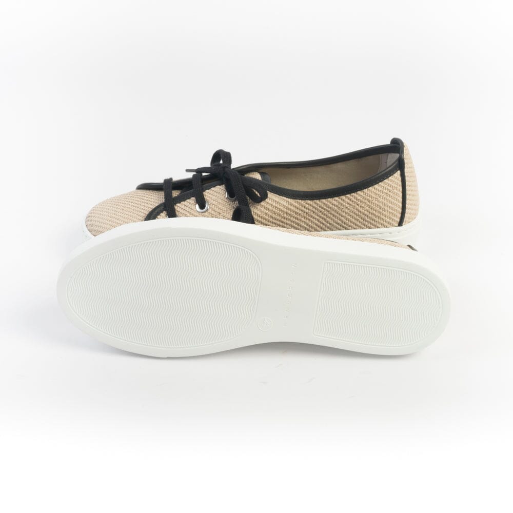 HENDERSON - Sneakers - CANDY - Raffia Beige Nero Scarpe Donna HENDERSON - Collezione Donna