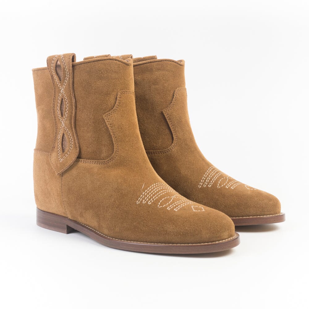 VIA ROMA 15 - Stivaletto Texano 4665 - Velour Martora - Laminato Bronzo Scarpe Donna Via Roma 15