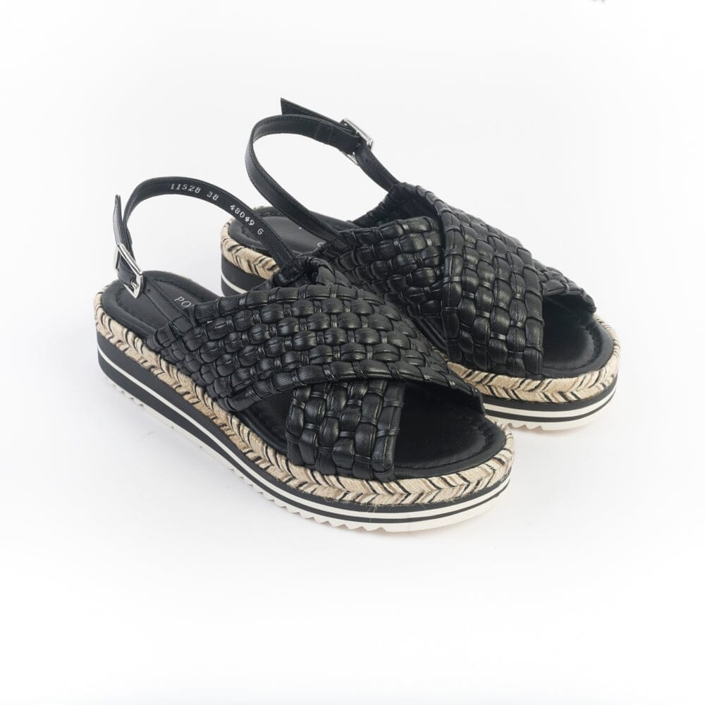 PONS QUINTANA - Sandali Zeppa - MILAN 11528 - Nero Scarpe Donna PONS QUINTANA