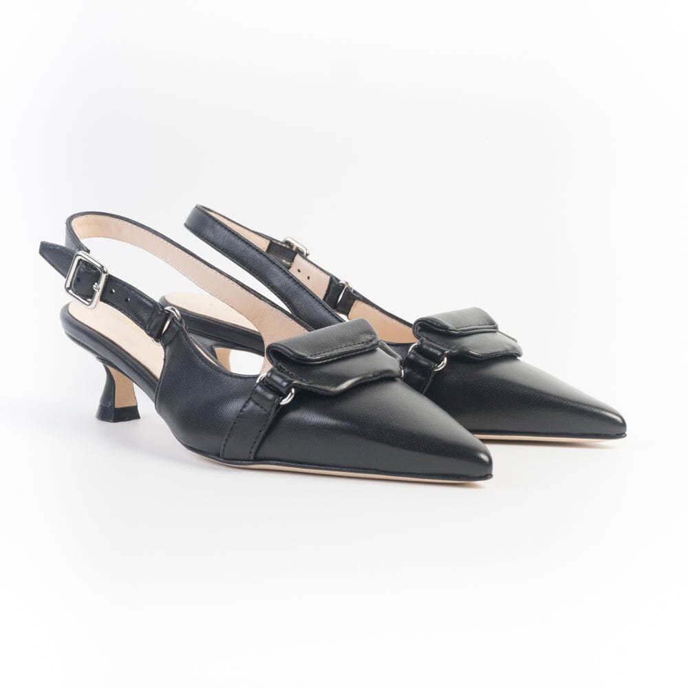 ANNA F. - Sling Back - 1932 - Nappa Nero Scarpe Donna Anna F.