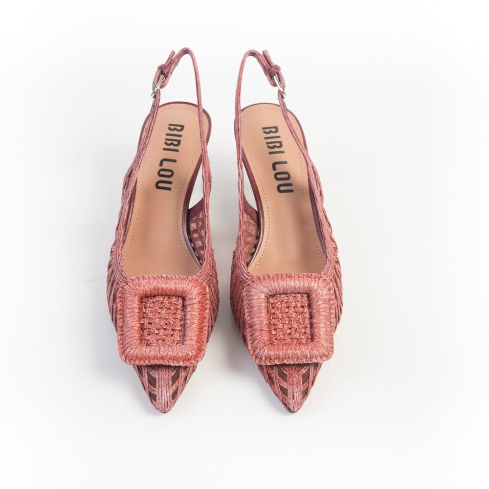 BIBI LOU - Sling Back - 648Z69VK - Rafia Burgundy Scarpe Donna BIBI LOU