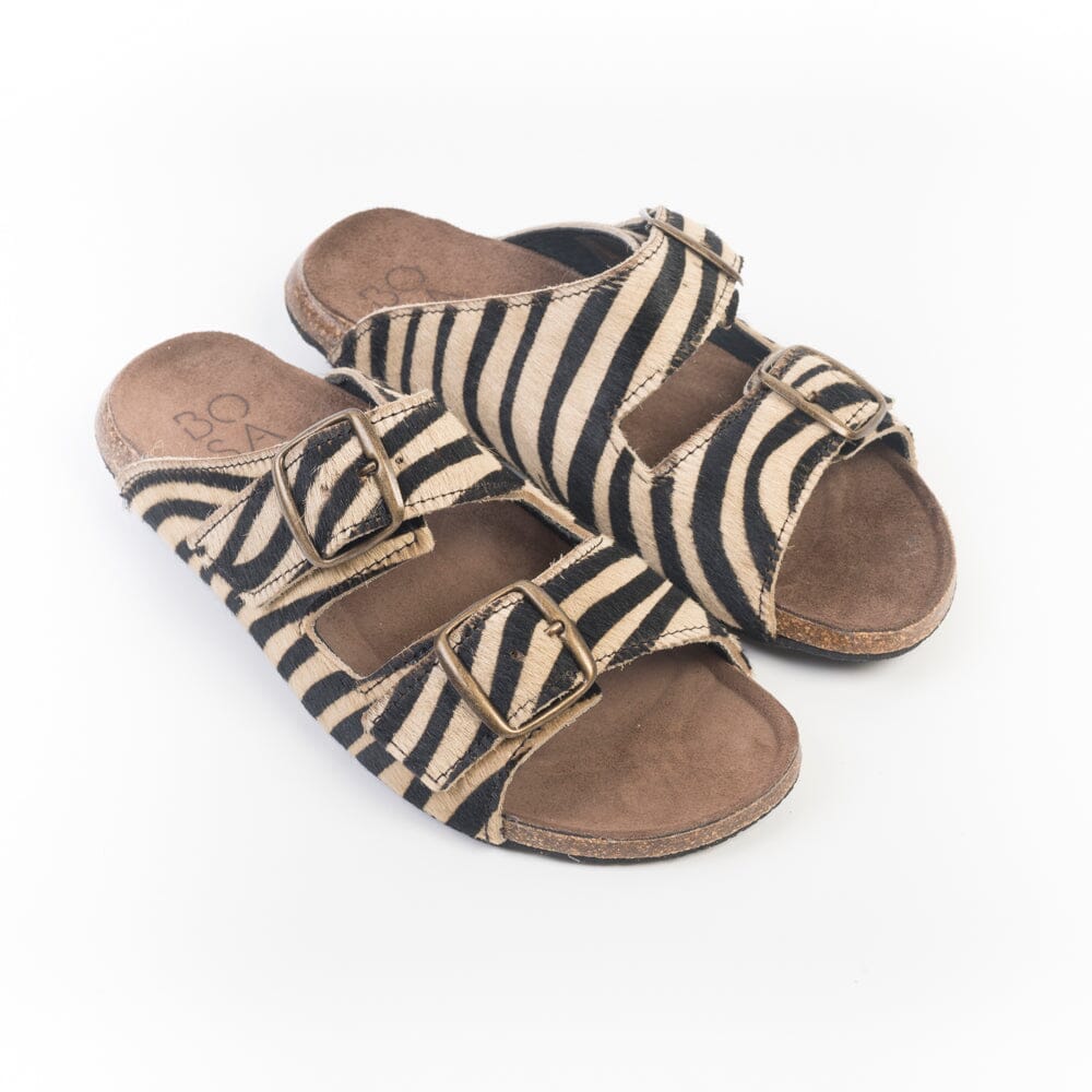 BOSABO - Sandali bassi - 430 - Zebra Beige Scarpe Donna BOSABO