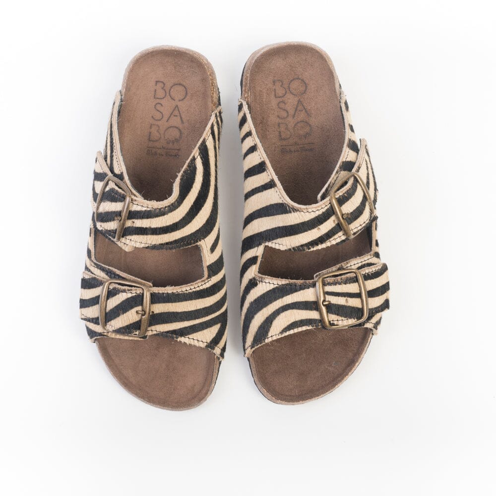 BOSABO - Sandali bassi - 430 - Zebra Beige Scarpe Donna BOSABO