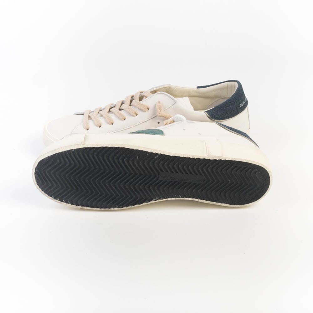 PHILIPPE MODEL - Sneakers - PRLU VD06 - Bianco verde blu Scarpe Uomo Philippe Model Paris