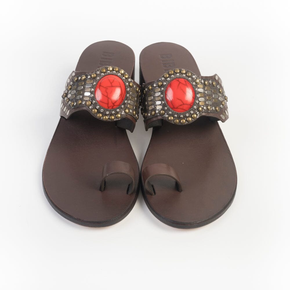BIBI LOU - Mules - 979Z88KW - Pelle testa di moro corallo Scarpe Donna BIBI LOU