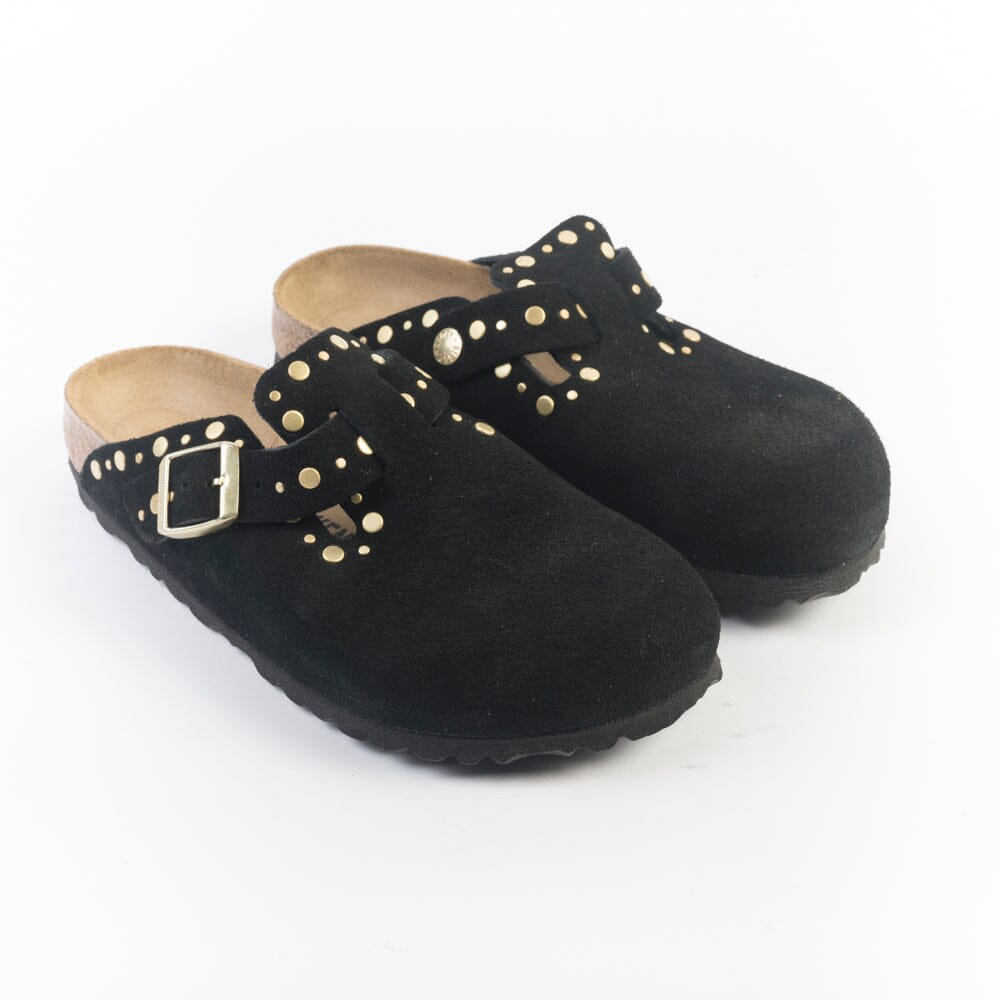 BIRKENSTOCK - Sleepers 1030491 - BOSTON - Rivetti Nero Scarpe Donna BIRKENSTOCK