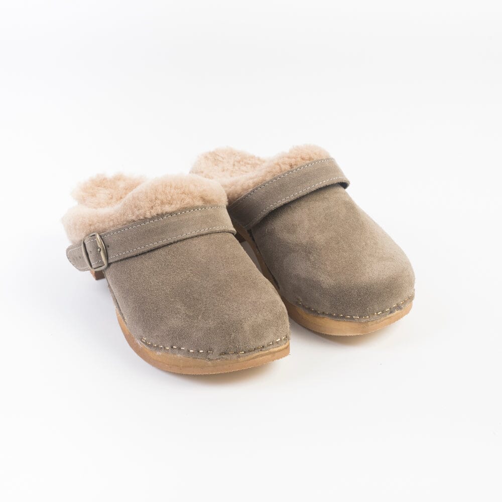 BOSABO - Zoccolo Sabot - Compliba Velour Taupe Scarpe Donna BOSABO