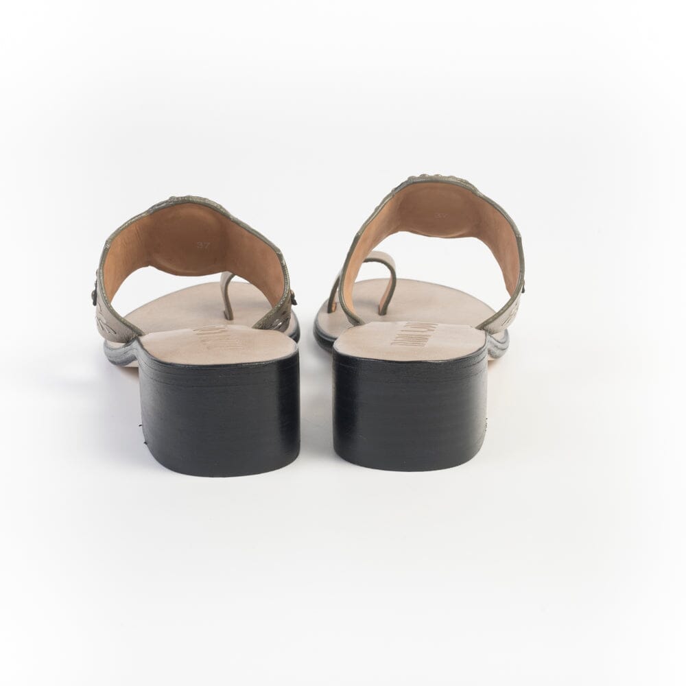 BIBI LOU - Mules infradito - 979Z88KW - Pelle tortora verde Scarpe Donna BIBI LOU
