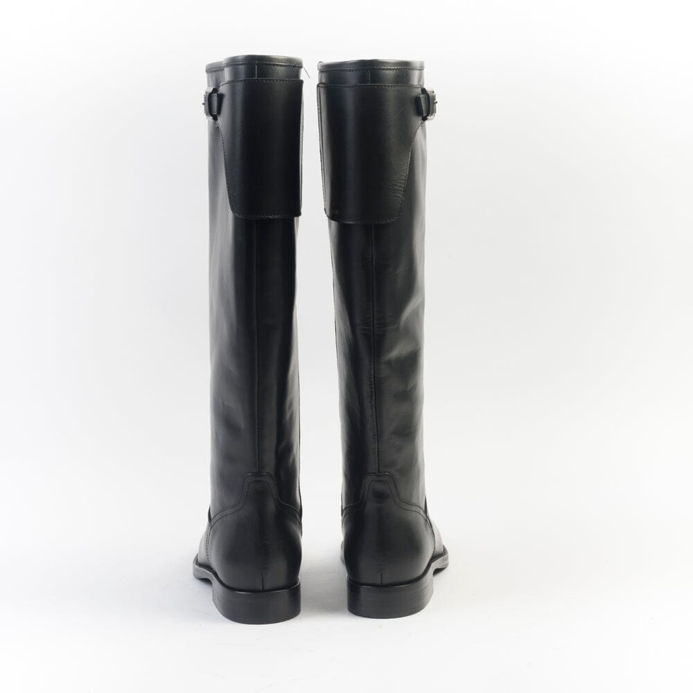 VIA ROMA 15 - Stivali 4489 - Pelle Nero - Fibbia Cavallerizza Scarpe Donna Via Roma 15