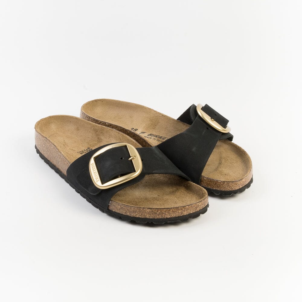 BIRKENSTOCK - Sandali bassi 1023373 - Madrid - Big Buckle - Nero Scarpe Donna BIRKENSTOCK