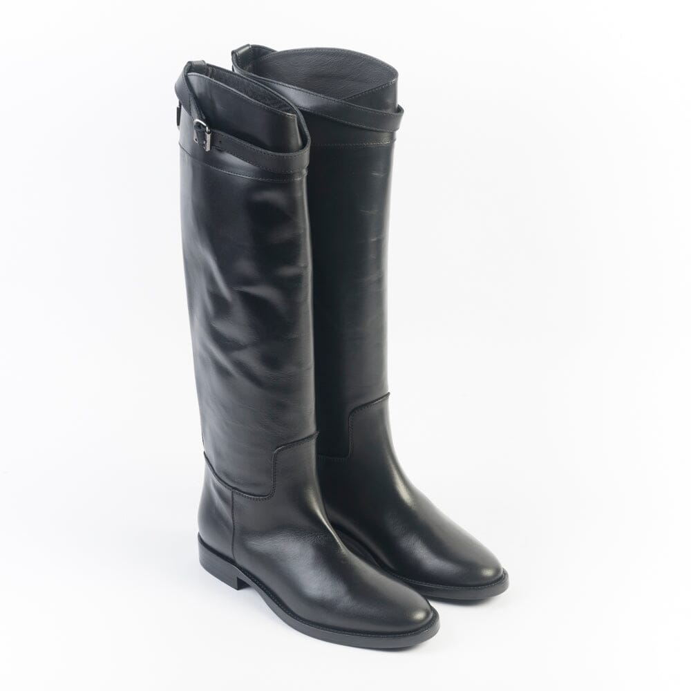 VIA ROMA 15 - Stivali - 4495 - Santa Monica Nero - Fibbia Cavallerizza Scarpe Donna Via Roma 15