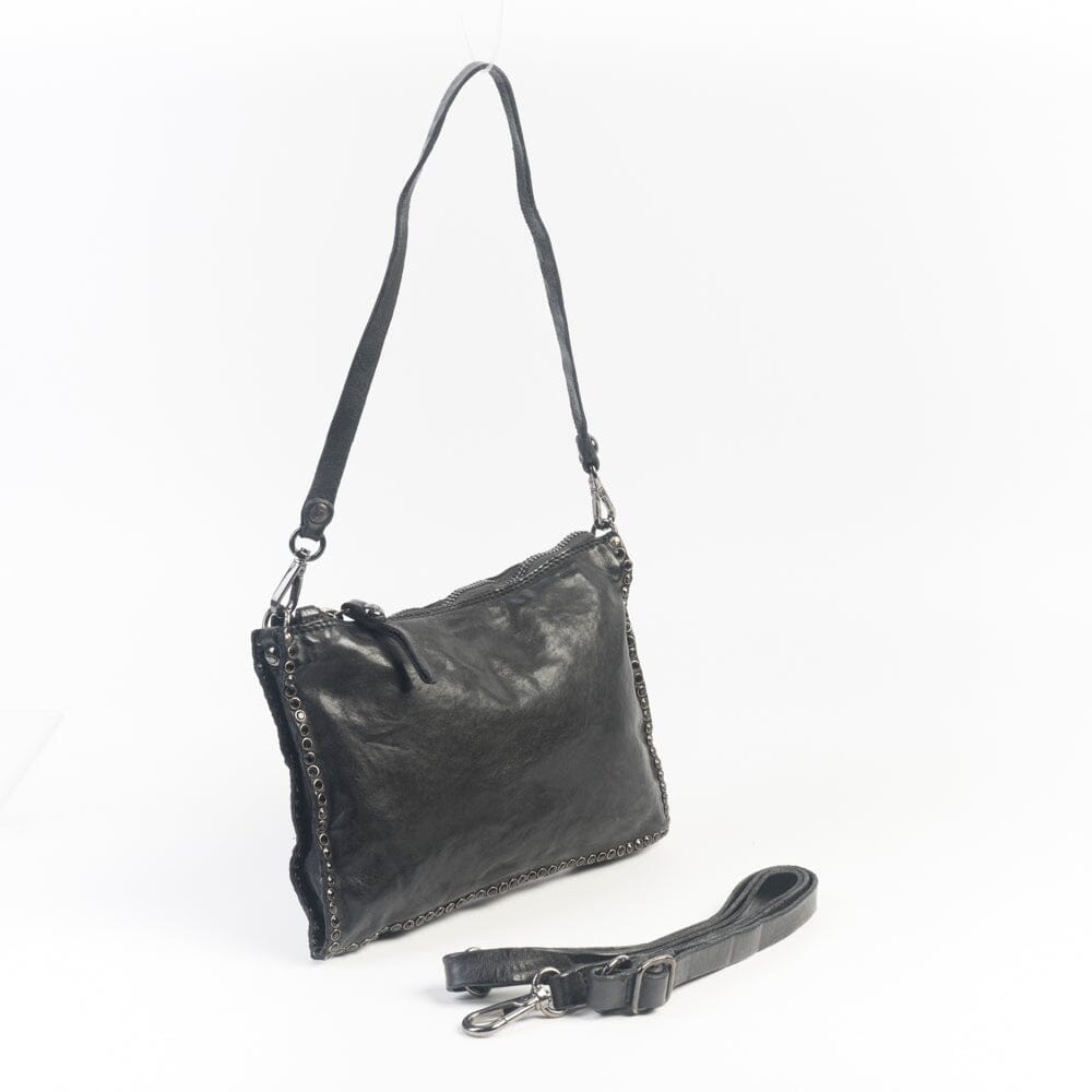 CAMPOMAGGI - Borsa a Spalla - Eva - Strass Nero Borse Campomaggi