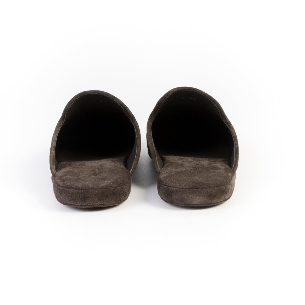 Cappellettoshop - Pantofola 215 - Camoscio Ebano Scarpe Uomo CAPPELLETTO 1948