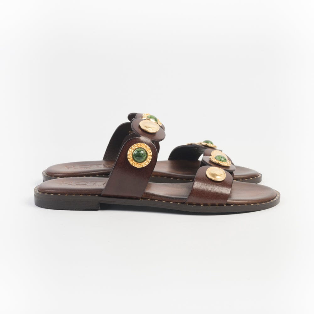 MAKIS KOTRIS - Mules - 04-858 - Choco Scarpe Donna MAKIS KOTRIS