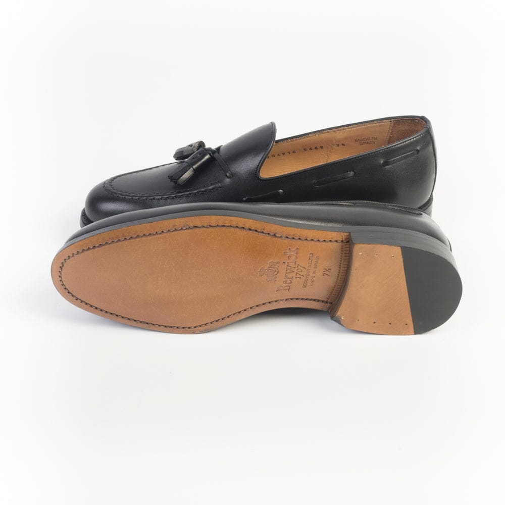 BERWICK 1707 - Mocassino Nappine - 5668 - Chateaubriand - Nero Cuoio Scarpe Uomo Berwick 1707