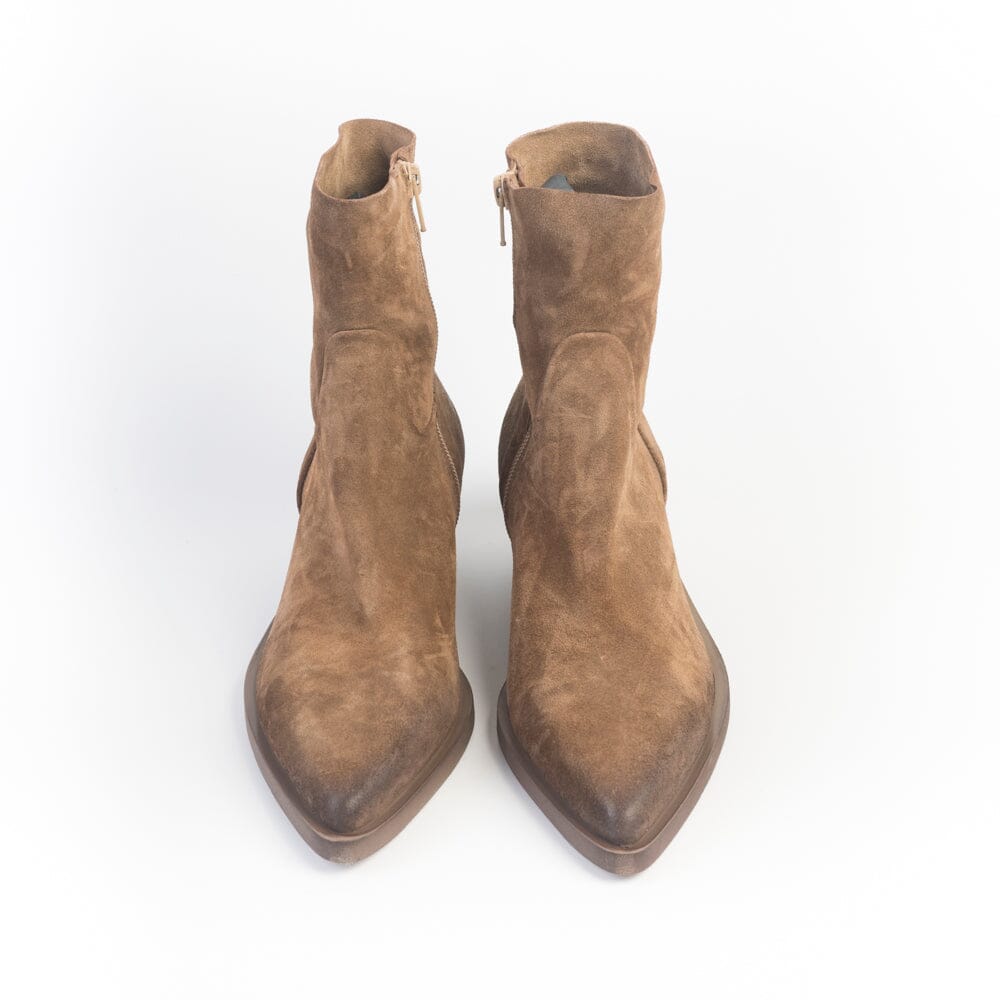 ELENA IACHI - Stivaletto Texano E4519 - Velour Camel Scarpe Donna Elena Iachi