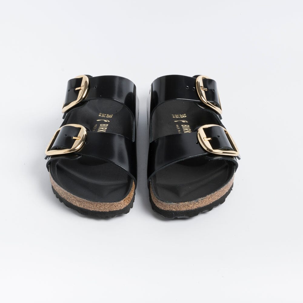 BIRKENSTOCK - Sandali bassi 1021476 - Arizona Big Buckle - Nero Lucido Scarpe Donna BIRKENSTOCK
