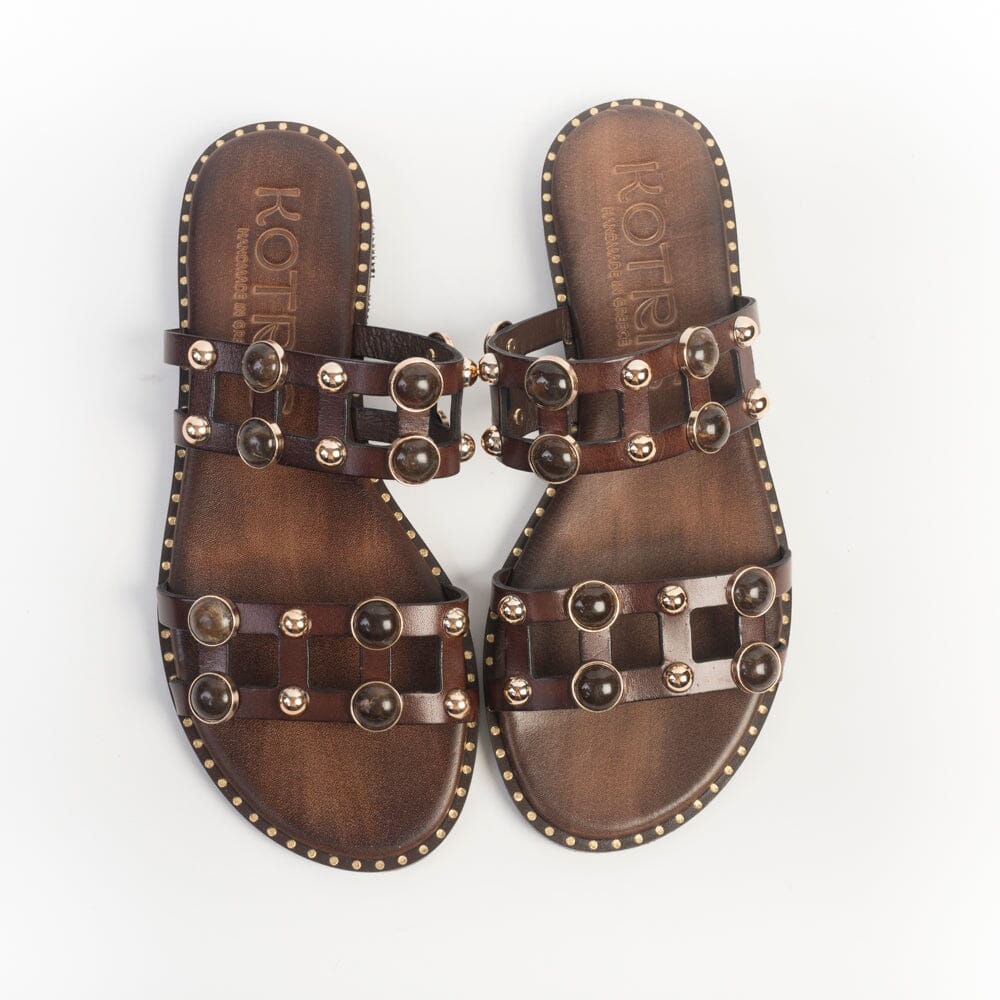 MAKIS KOTRIS - Mules - 04-645-ST - Choco Scarpe Donna MAKIS KOTRIS