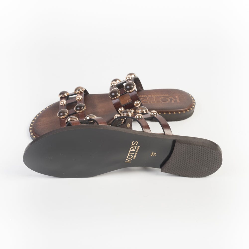 MAKIS KOTRIS - Mules - 04-645-ST - Choco Scarpe Donna MAKIS KOTRIS