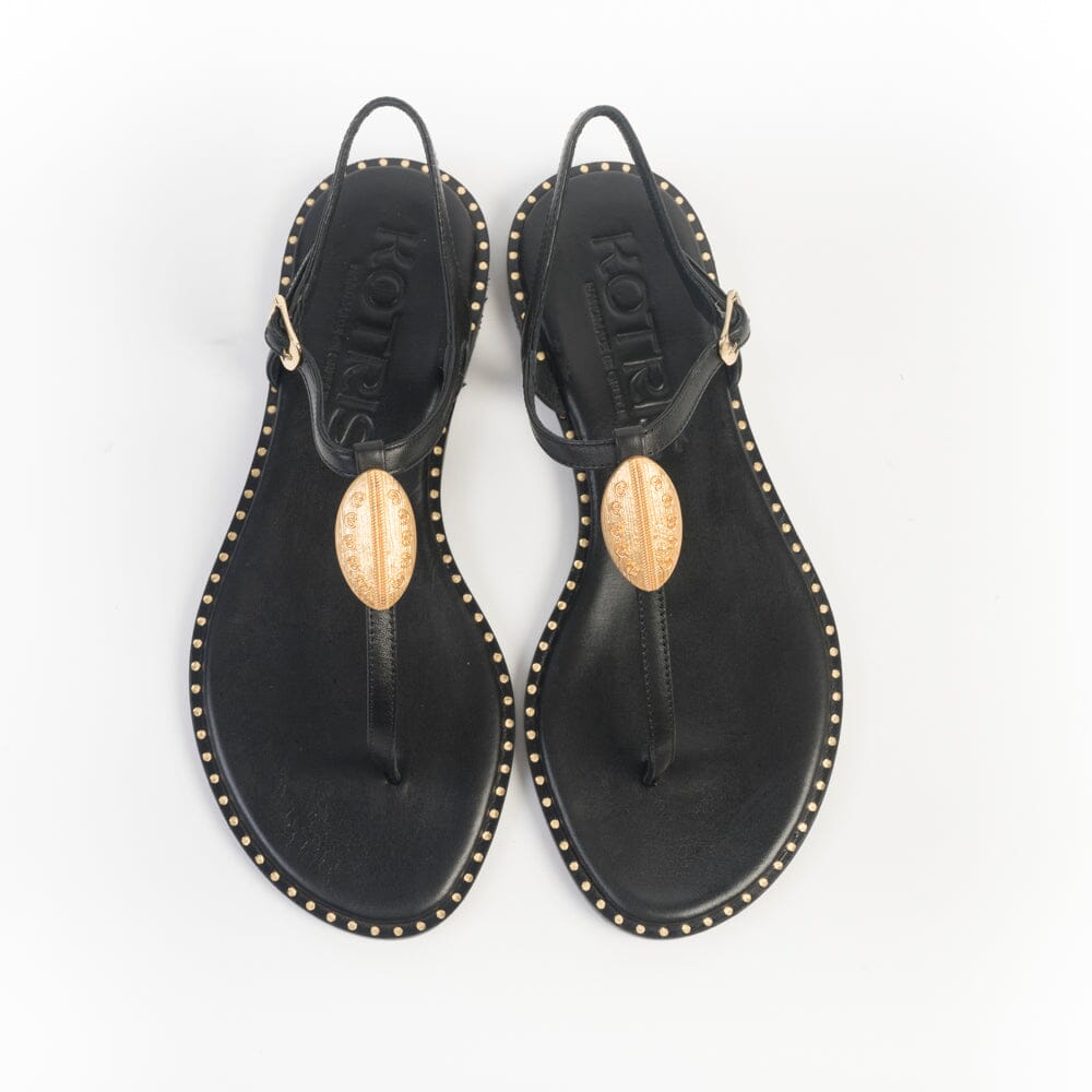 MAKIS KOTRIS - Sandali Bassi infradito K-3020 - Nero Scarpe Donna MAKIS KOTRIS