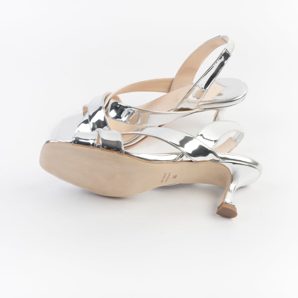 ANNA F. - Sandali con Tacco - 3800 - Argento Specchio Scarpe Donna Anna F.