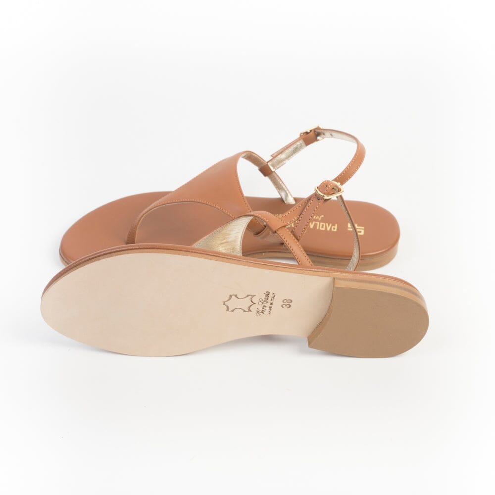 PAOLA FIORENZA - Sandali bassi - Infradito - Triangolo - Cuoio Scarpe Donna PAOLA FIORENZA