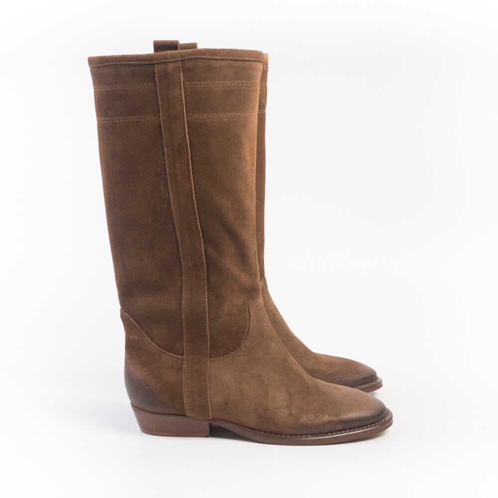 CAPPELLETTOSHOP - GM - Stivali Camperos - Gabon - Camoscio Tabacco Scarpe Donna CAPPELLETTO 1948