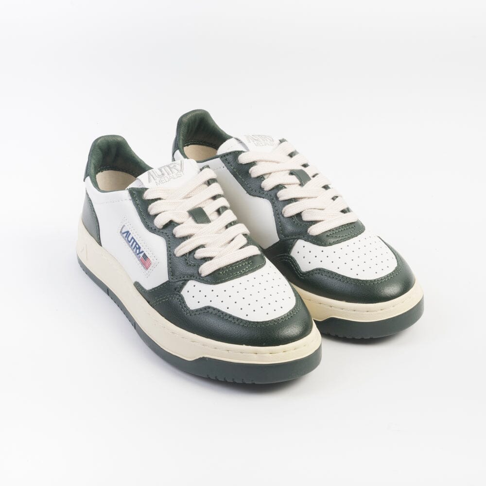AUTRY - AULW WB49 -Sneakers LOW WOM LEAT - Bianco Verde Mountain Scarpe Donna AUTRY - Collezione donna
