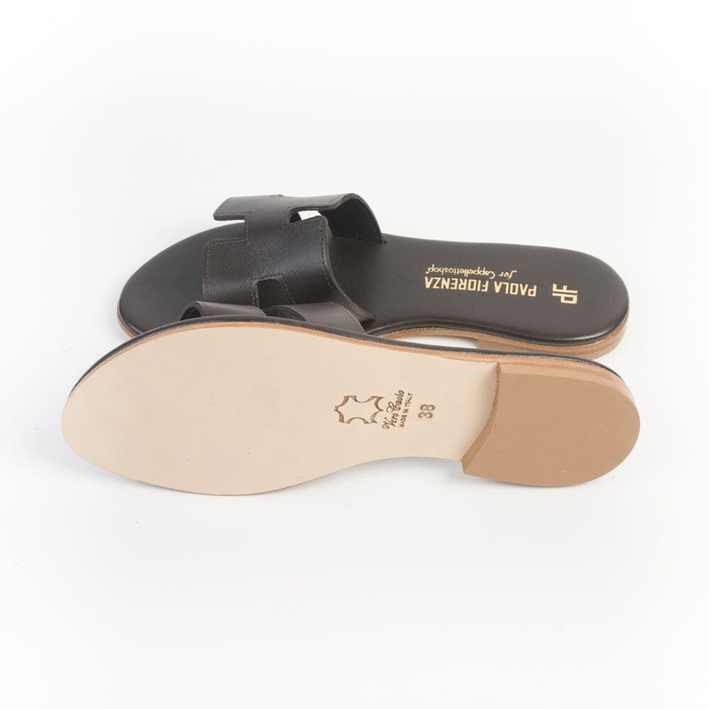 PAOLA FIORENZA - Sandali Bassi - Mules - SS2616 - H Testa di moro Scarpe Donna PAOLA FIORENZA