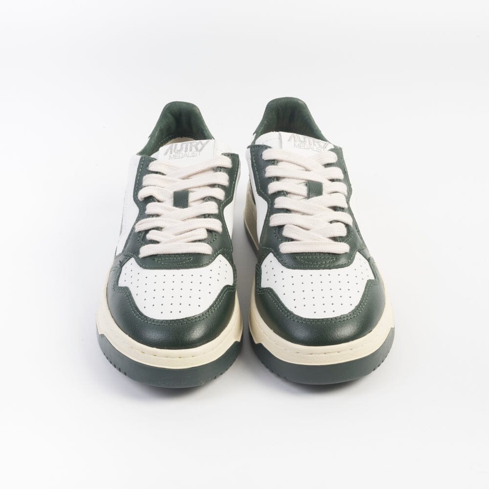 AUTRY - AULW WB49 -Sneakers LOW WOM LEAT - Bianco Verde Mountain Scarpe Donna AUTRY - Collezione donna