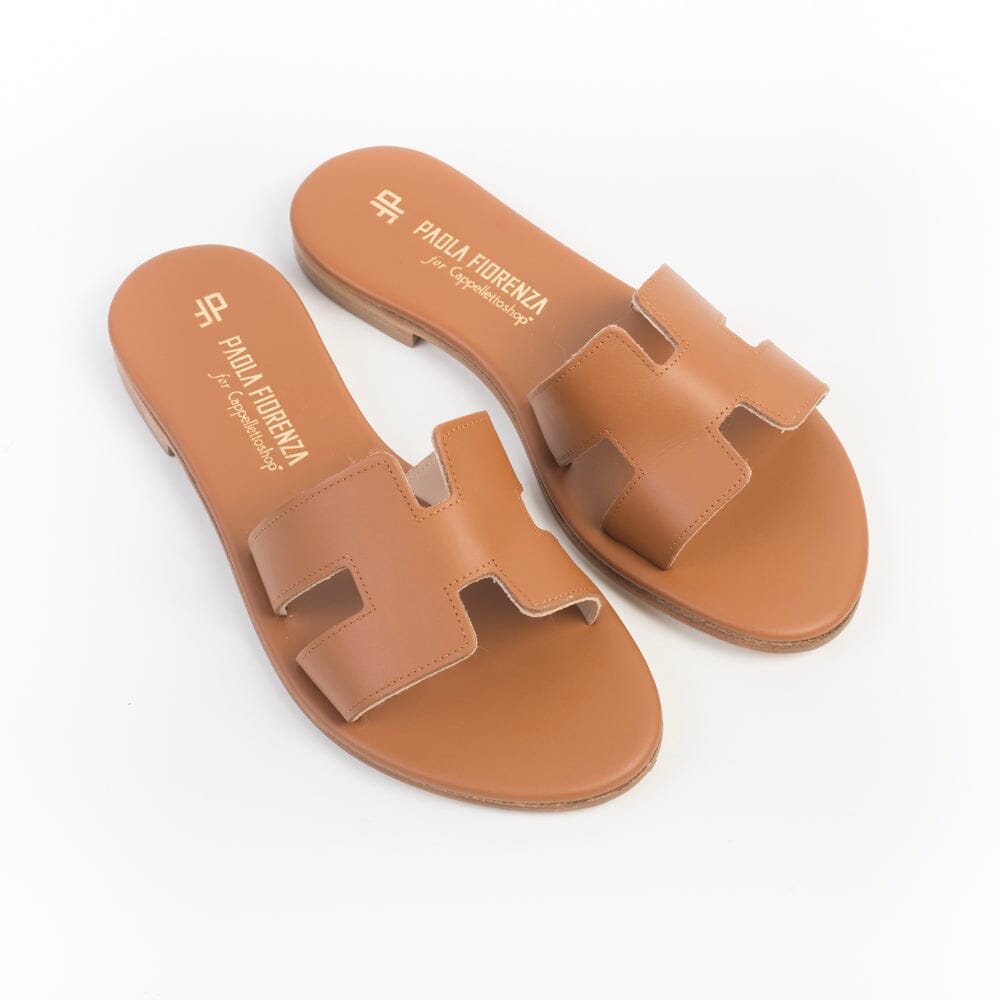 PAOLA FIORENZA - Sandali Bassi - Mules - SS2616 - H Cuoio Scarpe Donna PAOLA FIORENZA