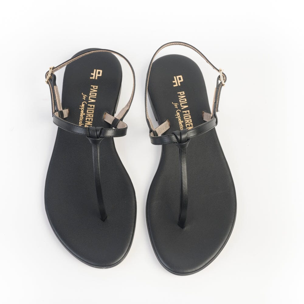 PAOLA FIORENZA - Sandali Bassi - Nodino - Nero Scarpe Donna PAOLA FIORENZA