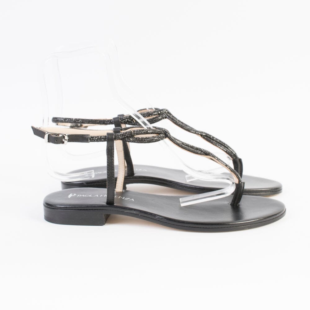 PAOLA FIORENZA - Sandali Bassi Infradito - SS2442 - Nero Scarpe Donna PAOLA FIORENZA