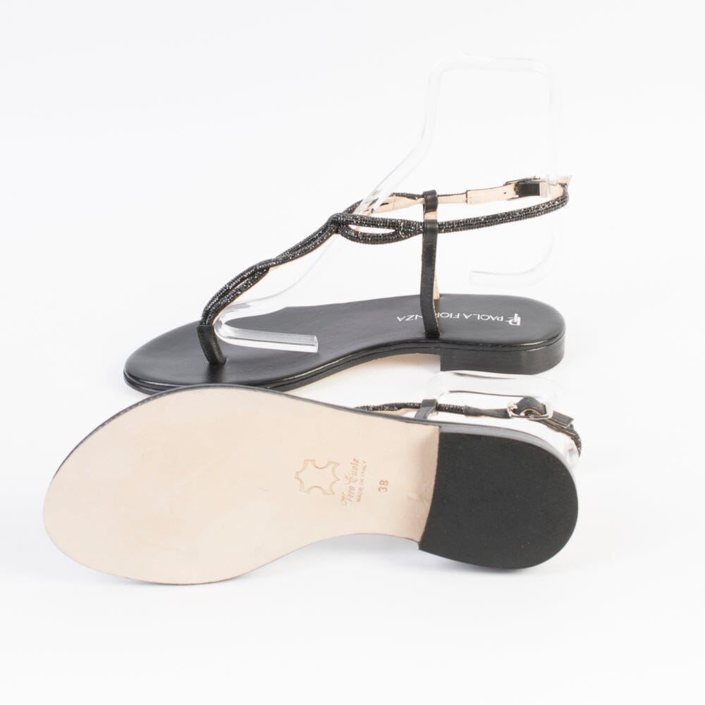 PAOLA FIORENZA - Sandali Bassi Infradito - SS2442 - Nero Scarpe Donna PAOLA FIORENZA