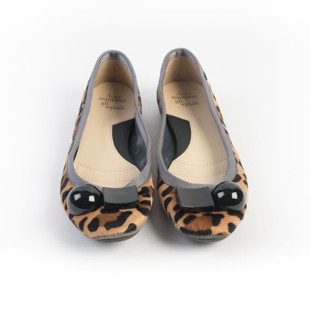 DOVE NUOTANO GLI SQUALI - Ballerina Becky - Pony Leopard Scarpe Donna DOVE NUOTANO GLI SQUALI