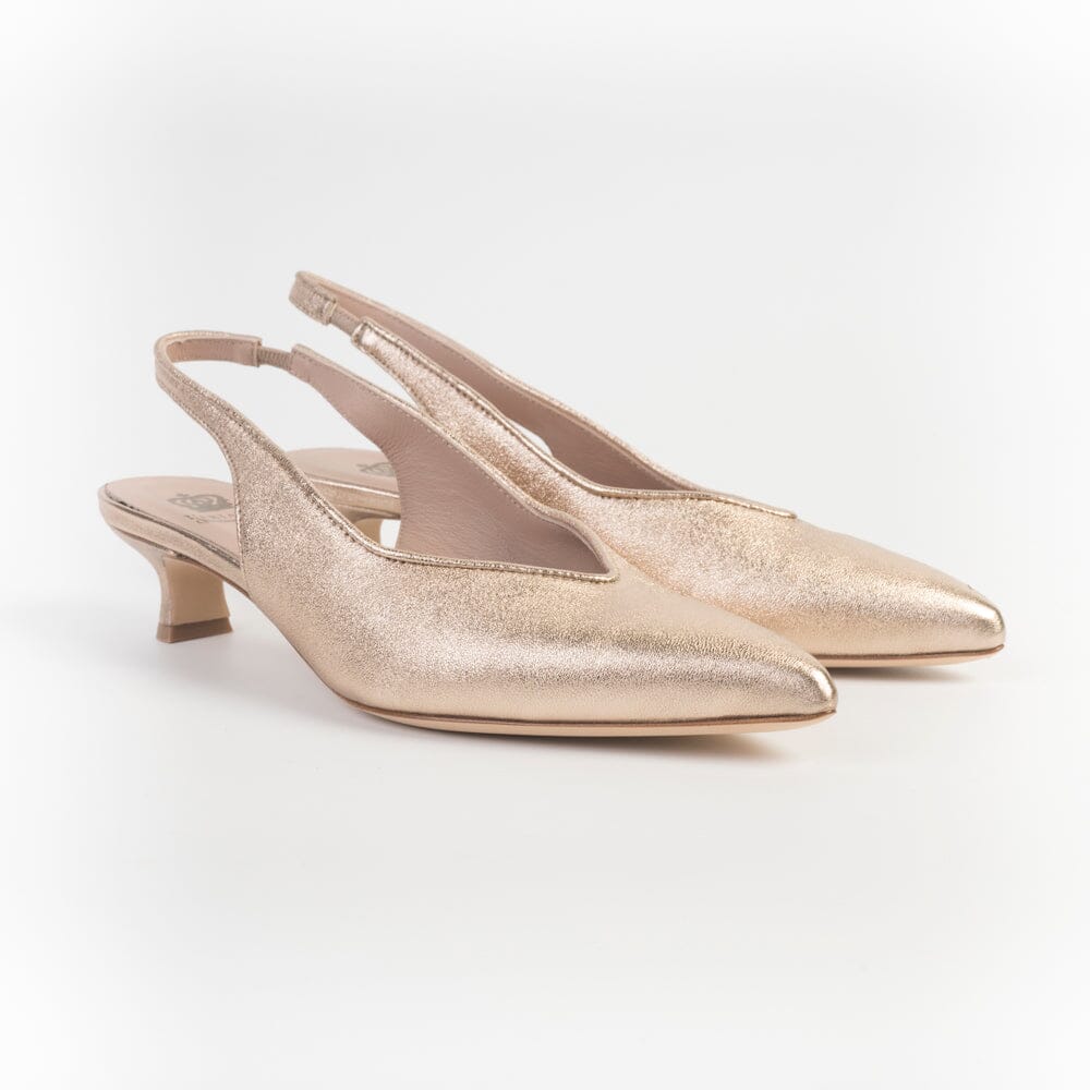 L' ARIANNA - Sling Back - CH2529 - Laminato Oro Scarpe Donna L'Arianna