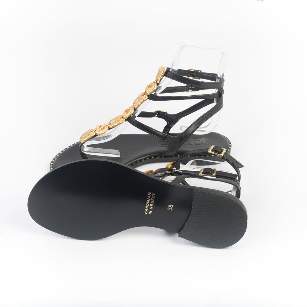 MAKIS KOTRIS - Sandali Bassi Infradito 740 - Nero Scarpe Donna MAKIS KOTRIS