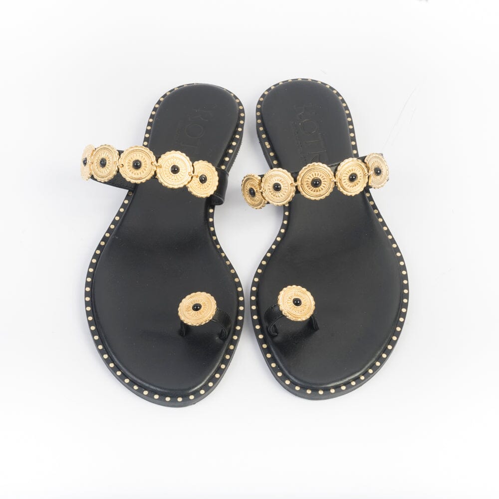 MAKIS KOTRIS - Mules - Sandali Bassi 822 - Nero Scarpe Donna MAKIS KOTRIS
