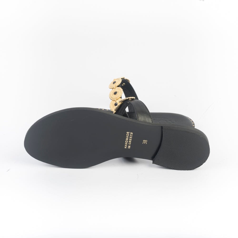 MAKIS KOTRIS - Mules - Sandali Bassi 822 - Nero Scarpe Donna MAKIS KOTRIS