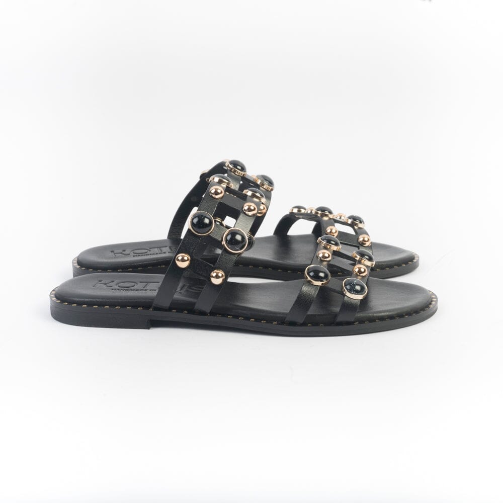 MAKIS KOTRIS - Mules - Sandali Bassi 645 - Nero Scarpe Donna MAKIS KOTRIS