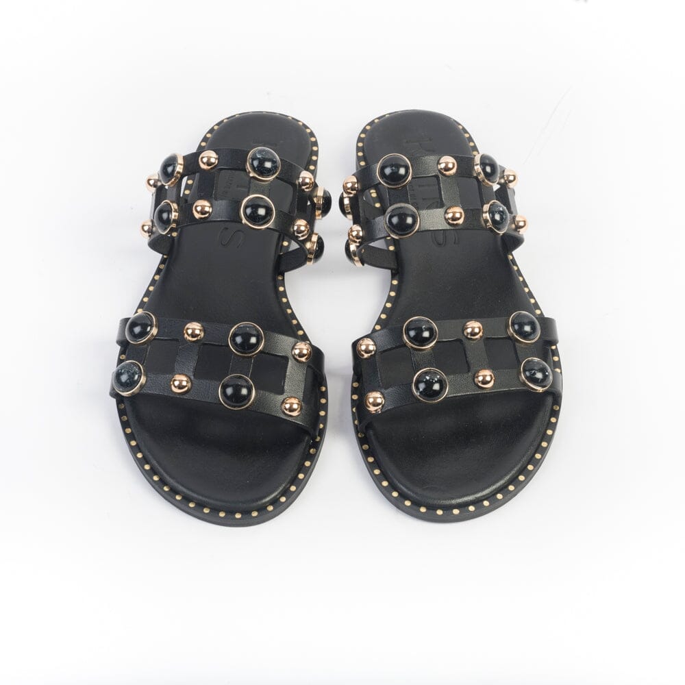 MAKIS KOTRIS - Mules - Sandali Bassi 645 - Nero Scarpe Donna MAKIS KOTRIS