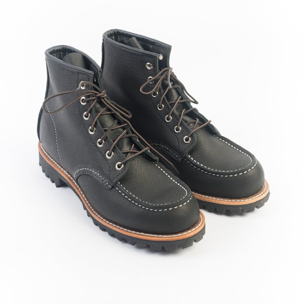 RED WING SHOES - Polacco Roughneck Moc Toe 2949 - Black Oil Slick Scarpe Uomo Red Wing Shoes